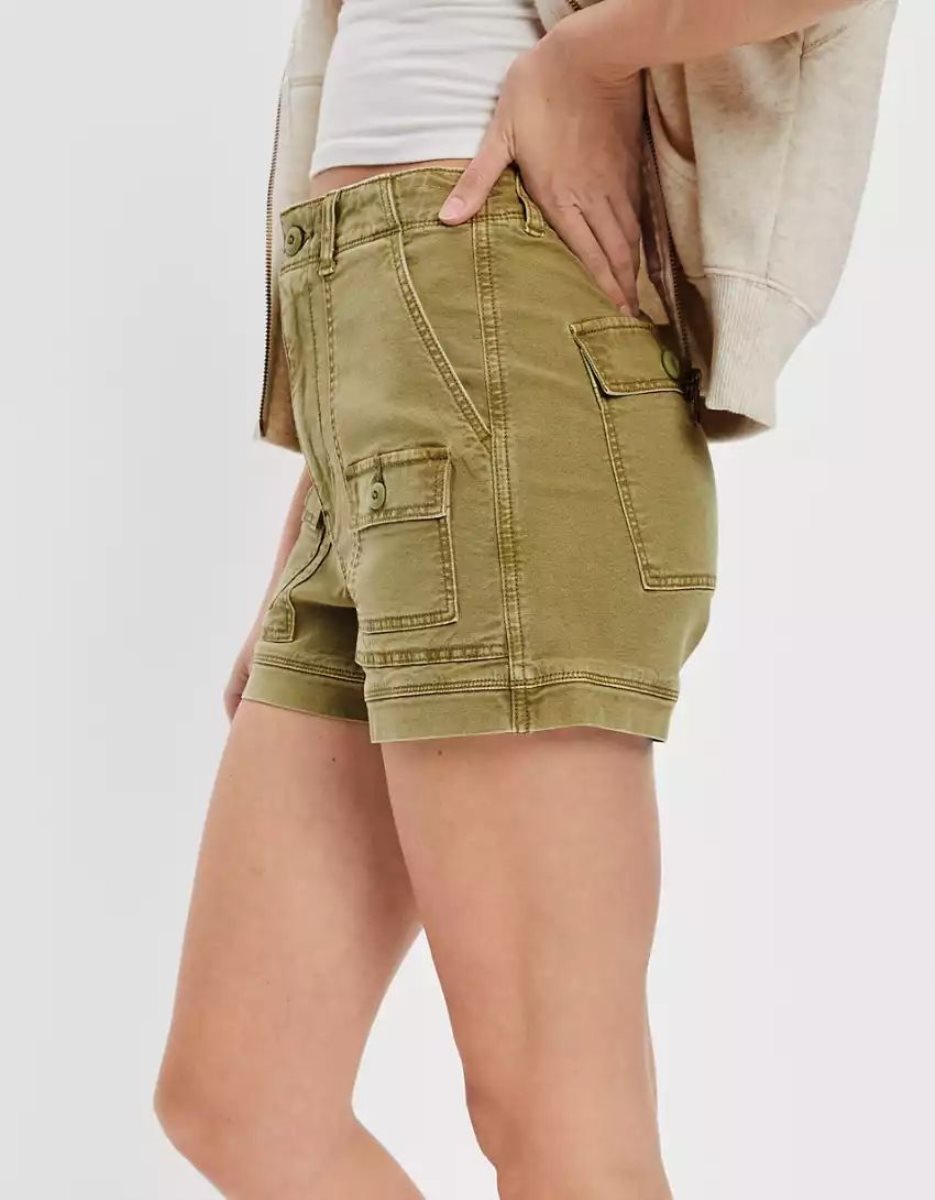 Shorts American Eagle AE Highest Taille '90s Boyfriend Cargo Vert Femme | TRW-69177319